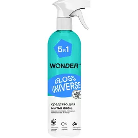 Средство для мытья окон, зеркал, мониторов, глянцевых поверхностей и люстр Wonder Lab Gloss Universe 5 в 1 500 мл