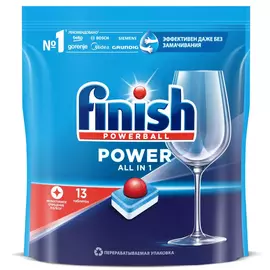 Средство для мытья посуды в посудомоечной машине Finish power 13 шт