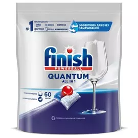 Средство для мытья посуды в посудомоечной машине Finish quantum all in 1 60 шт