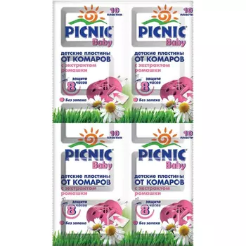 Средство Picnic Baby инсектицидное пластинки от комаров 10 шт