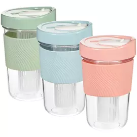 Стакан для воды Mercanlar Rio 600 мл с ситечком в ассортименте