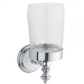 Стакан для зубных щёток Boheme Bianco Vogue серебряный 7,5х11,5х19,5 см