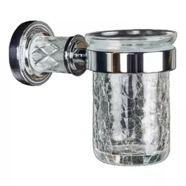 Стакан для зубных щёток Boheme Murano Cristal серебряный 14,5х8х13 см