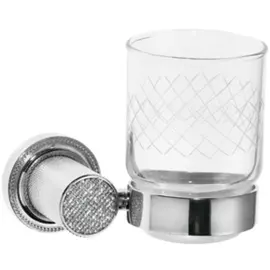 Стакан для зубных щёток Boheme Royal Cristal серебряный 12х7,5х10 см (10924-CR-B)