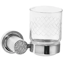 Стакан для зубных щёток Boheme Royal Cristal серебряный 12х7,5х10 см