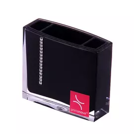 Стакан для зубных щёток чёрный Primanova Roma