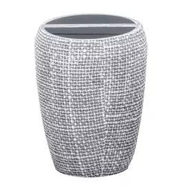 Стакан для зубных щеток Ridder Tessuto светло-серый 8х10,5 см