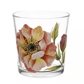 Стакан ода аква цветы микс 250мл Осз