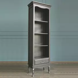 Стеллаж узкий Leontina GS27ETG/BLK