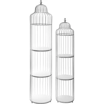 Стеллажи Glasar набор 2 предмета 36х36х160 см 30х30х133 см