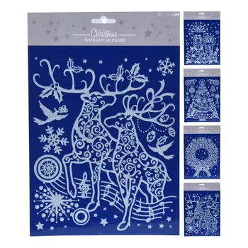 Стикер рождественский на окно Koopman NY 21х30 см в ассортименте