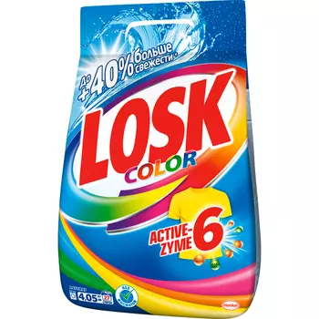 Стиральный порошок Losk Active-Zyme 6 Color 4,05 кг