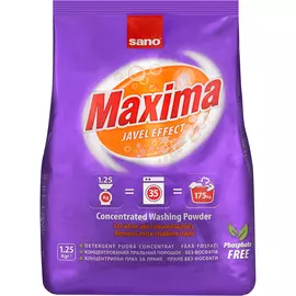 Стиральный порошок SANO Maxima Javel концентрат 1,25 кг