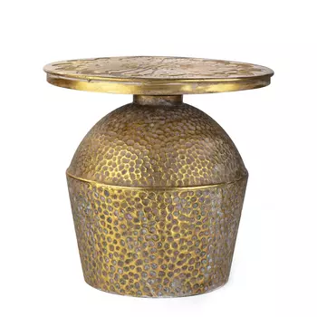 Стол кофейный Glasar золотистый 38х38х36 см