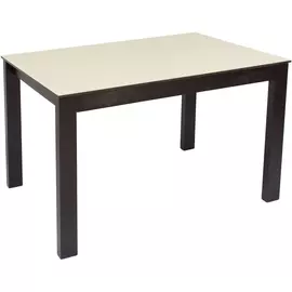 Стол Leset Делавэр 2Р венге, стекло капучино