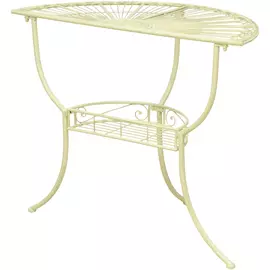 Стол приставной металлический белый 90x48x76см