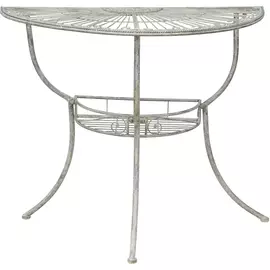 Стол приставной металлический серый 90x48x76см