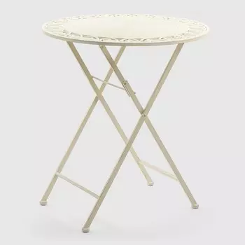 Стол садовый Anxi jiacheng металлический белый 69х68х77 см