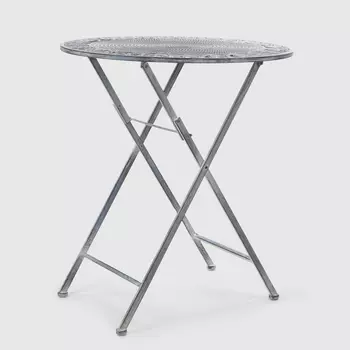 Стол садовый Anxi jiacheng металлический серый 69х68х77 см