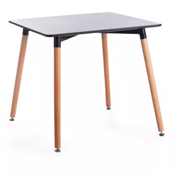 Стол TC John Черный/Натуральный 80x80x75 см