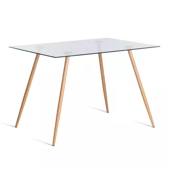 Стол TC Modern Sophia стекло и металл под бук 110х80х75 см