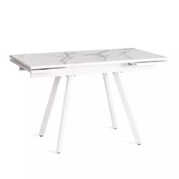 Стол TC мрамор белый ЛДСП, HPL, металл 120+60х80х75 см