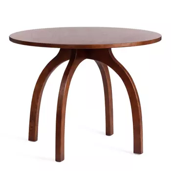 Стол ТС Thonet из вяза и МДФ в цвете темный орех 100х75 см