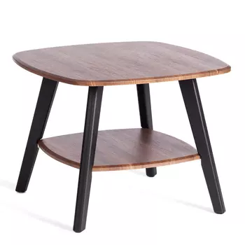 Стол журнальный ТС Rio орех кантри с черными ножками 65х65х50 см