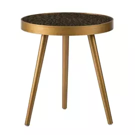 Столик Glasar 46x46x52см с круглой стеклянной столешницей