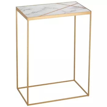 Столик Glasar белый 26х41х56 см