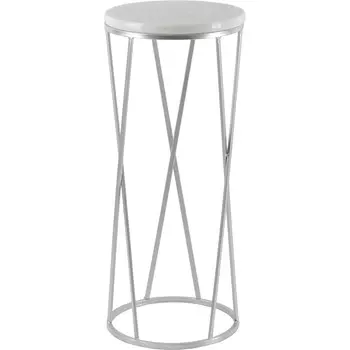 Столик Glasar с белым мрамором 26х26х62 см