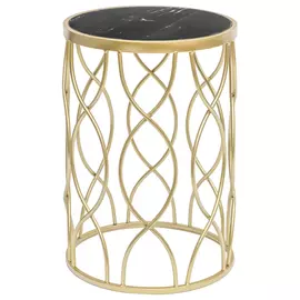 Столик Glasar с черным мрамором 32x32x45 см