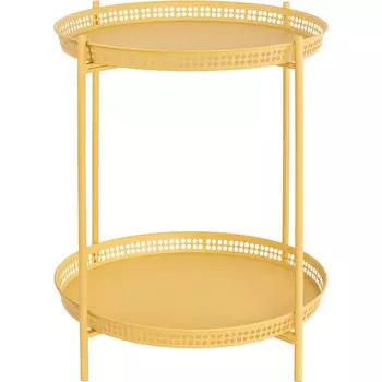 Столик Glasar сервировочный желтый 49х49х54 см