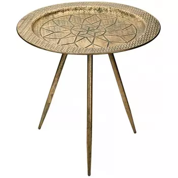 Столик Glasar золотистый 44х44х42 см