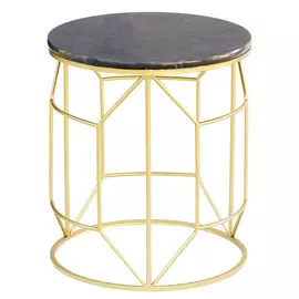 Столик интерьерный Glasar 43х43х50 см с черным мрамором