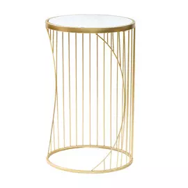 Столик интерьерный Glasar с белым мрамором 35х35х56см