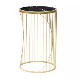 Столик интерьерный Glasar с черным мрамором 40х40х62см