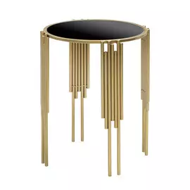 Столик интерьерный Glasar с черным стеклом 34х34х44см