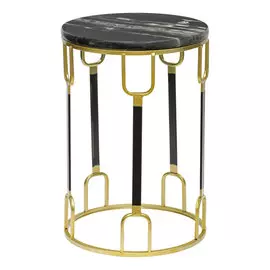 Столик интерьерный Glasar с черным мрамором 33x33x49см