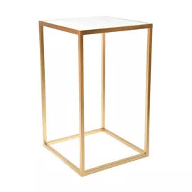 Столик интерьерный с белым мрамором Glasar 31x31x59 см