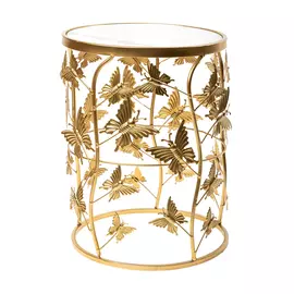 Столик интерьерный с белым мрамором Glasar 35x35x47 см