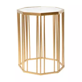 Столик интерьерный с белым мрамором Glasar 34x34x44 см