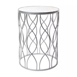 Столик интерьерный с белым мрамором Glasar 40x40x55 см