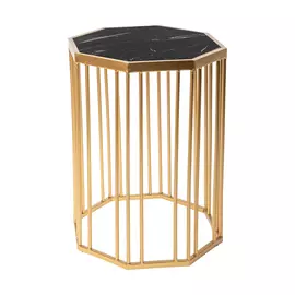 Столик интерьерный с черным мрамором Glasar 34x34x44 см