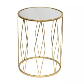 Столик интерьерный с зеркальной столешницей Glasar 33х33х43 см