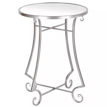 Столик кофейный Glasar белый 50х50х65 см