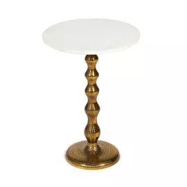 Столик кофейный SDM 40.5x40.5x58.5 см алюминиевый сплав/мрамор античная медь