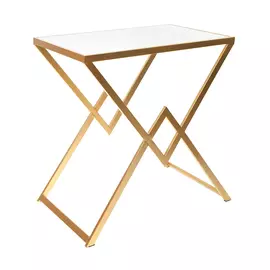 Столик с белым мрамором Glasar 48x28x49 см