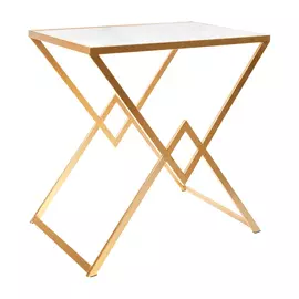 Столик с белым мрамором Glasar 58x38x59 см