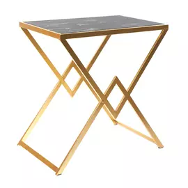 Столик с чёрным мрамором Glasar 53x33x54 см